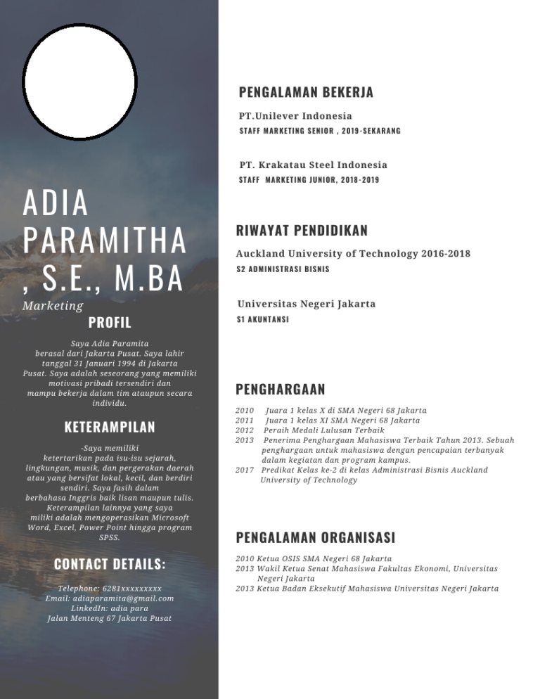 10+ Contoh CV (Curriculum Vitae) untuk Lamaran Pekerjaan Terbaru